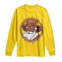 Black Santa Christmas Long Sleeve Shirt Big Nick Energy - Wonder Print Shop
