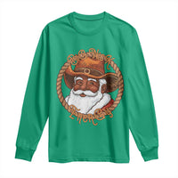Black Santa Christmas Long Sleeve Shirt Big Nick Energy - Wonder Print Shop