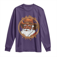 Black Santa Christmas Long Sleeve Shirt Big Nick Energy - Wonder Print Shop