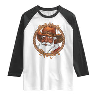 Black Santa Christmas Raglan Shirt Big Nick Energy - Wonder Print Shop