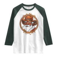 Black Santa Christmas Raglan Shirt Big Nick Energy - Wonder Print Shop