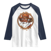 Black Santa Christmas Raglan Shirt Big Nick Energy - Wonder Print Shop