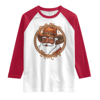 Black Santa Christmas Raglan Shirt Big Nick Energy - Wonder Print Shop