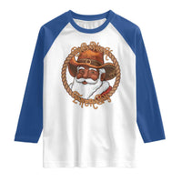 Black Santa Christmas Raglan Shirt Big Nick Energy - Wonder Print Shop