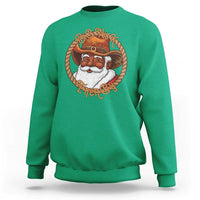 Black Santa Christmas Sweatshirt Big Nick Energy - Wonder Print Shop