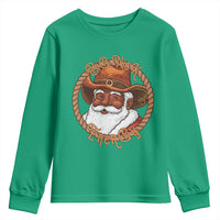 Black Santa Christmas Youth Sweatshirt Big Nick Energy - Wonder Print Shop