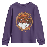 Black Santa Christmas Youth Sweatshirt Big Nick Energy - Wonder Print Shop