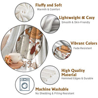 Black Cowboy Santa Christmas Throw Blanket Feeling Jolly - Wonder Print Shop