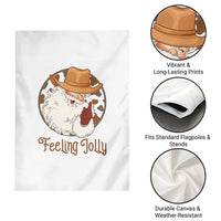 Black Cowboy Santa Christmas Garden Flag Feeling Jolly - Wonder Print Shop