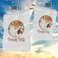 Black Cowboy Santa Christmas Garden Flag Feeling Jolly - Wonder Print Shop