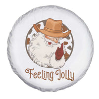 Black Cowboy Santa Christmas Spare Tire Cover Feeling Jolly - Wonder Print Shop
