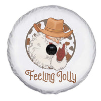Black Cowboy Santa Christmas Spare Tire Cover Feeling Jolly - Wonder Print Shop