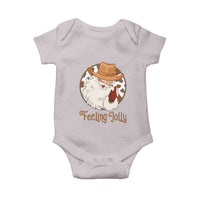 Black Cowboy Santa Christmas Baby Onesie Feeling Jolly - Wonder Print Shop