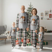 Black Cowboy Santa Christmas Plaid Pajama Set Feeling Jolly - Wonder Print Shop