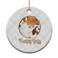 Black Cowboy Santa Christmas Ceramic Ornament Feeling Jolly - Wonder Print Shop