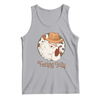 Black Cowboy Santa Christmas Tank Top Feeling Jolly - Wonder Print Shop