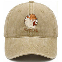 Black Cowboy Santa Christmas Washed Cotton Baseball Cap Feeling Jolly