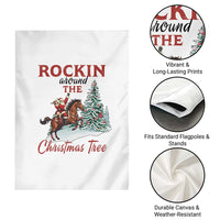 Cowboy Santa Western Christmas Garden Flag Rockin Around The Xmas Tree - Wonder Print Shop