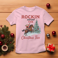 Cowboy Santa Western Christmas T Shirt Rockin Around The Xmas Tree - Wonder Print Shop