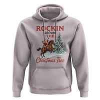 Cowboy Santa Western Christmas Hoodie Rockin Around The Xmas Tree - Wonder Print Shop