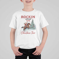 Cowboy Santa Western Christmas T Shirt For Kid Rockin Around The Xmas Tree - Wonder Print Shop