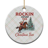 Cowboy Santa Western Christmas Ceramic Ornament Rockin Around The Xmas Tree - Wonder Print Shop