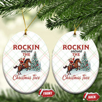 Cowboy Santa Western Christmas Ceramic Ornament Rockin Around The Xmas Tree - Wonder Print Shop