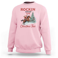 Cowboy Santa Western Christmas Sweatshirt Rockin Around The Xmas Tree - Wonder Print Shop