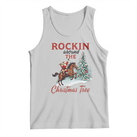 Cowboy Santa Western Christmas Tank Top Rockin Around The Xmas Tree - Wonder Print Shop