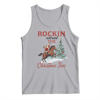 Cowboy Santa Western Christmas Tank Top Rockin Around The Xmas Tree - Wonder Print Shop