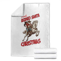 Black Cowboy Santa Christmas Throw Blanket African American Western - Wonder Print Shop