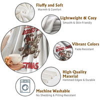 Black Cowboy Santa Christmas Throw Blanket African American Western - Wonder Print Shop