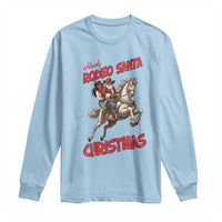 Black Cowboy Santa Christmas Long Sleeve Shirt African American Western - Wonder Print Shop