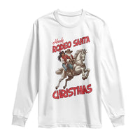 Black Cowboy Santa Christmas Long Sleeve Shirt African American Western - Wonder Print Shop