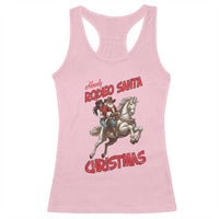 Black Cowboy Santa Christmas Racerback Tank Top African American Western - Wonder Print Shop