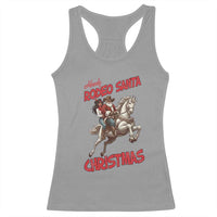Black Cowboy Santa Christmas Racerback Tank Top African American Western - Wonder Print Shop