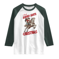 Black Cowboy Santa Christmas Raglan Shirt African American Western - Wonder Print Shop