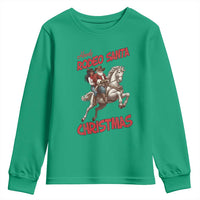 Black Cowboy Santa Christmas Youth Sweatshirt African American Western - Wonder Print Shop