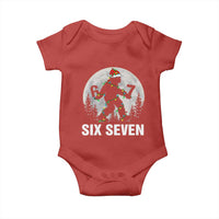 67 Six Seven Baby Onesie Funny Bigfoot Christmas Sasquatch Moon - Wonder Print Shop