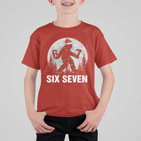 67 Six Seven T Shirt For Kid Funny Bigfoot Christmas Sasquatch Moon - Wonder Print Shop