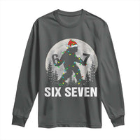 67 Six Seven Long Sleeve Shirt Funny Bigfoot Christmas Sasquatch Moon - Wonder Print Shop