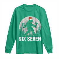 67 Six Seven Long Sleeve Shirt Funny Bigfoot Christmas Sasquatch Moon - Wonder Print Shop