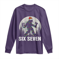 67 Six Seven Long Sleeve Shirt Funny Bigfoot Christmas Sasquatch Moon - Wonder Print Shop