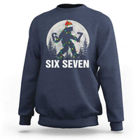 67 Six Seven Sweatshirt Funny Bigfoot Christmas Sasquatch Moon - Wonder Print Shop