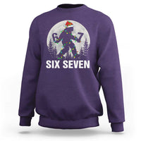 67 Six Seven Sweatshirt Funny Bigfoot Christmas Sasquatch Moon - Wonder Print Shop
