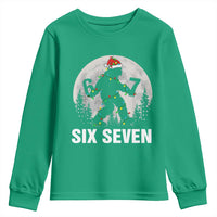 67 Six Seven Youth Sweatshirt Funny Bigfoot Christmas Sasquatch Moon - Wonder Print Shop
