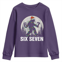 67 Six Seven Youth Sweatshirt Funny Bigfoot Christmas Sasquatch Moon - Wonder Print Shop