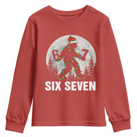 67 Six Seven Youth Sweatshirt Funny Bigfoot Christmas Sasquatch Moon - Wonder Print Shop