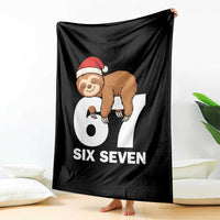 67 Six Seven Throw Blanket Funny Sloth Christmas - Wonder Print Shop
