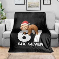 67 Six Seven Throw Blanket Funny Sloth Christmas - Wonder Print Shop